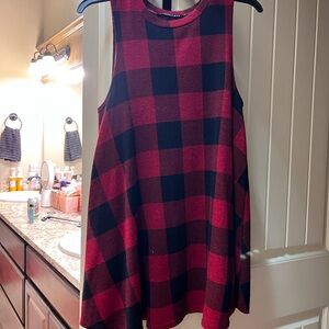 Audrey 3+1 Red and Black Checkered Dress